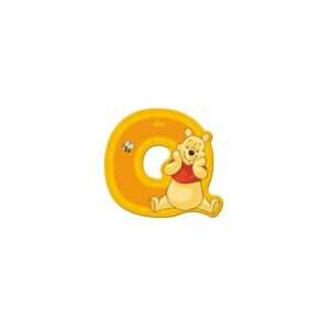 Trudi Sevi 82773 - Winnie The Pooh Lettera O Arancio Adesiva 7 Cm