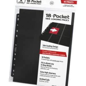 Ultimate Guard 18-Pocket Pages Side-Loading Black (10) Ultimate Guard