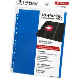 Ultimate Guard 18-Pocket Pages Side-Loading Blue (10) Ultimate Guard