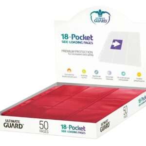 Ultimate Guard 18-Pocket Pages Side-Loading Red (50) Ultimate Guard