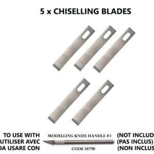 VALLEJO CHISELLING BLADES (5) FOR NO.1 HANDLE ACCESSORI PER MODELLISMO VALLEJO