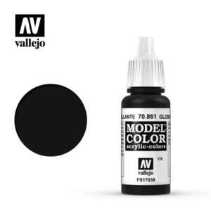 VALLEJO MC 170 GLOSS BLACK 70861 COLORI VALLEJO