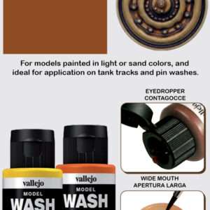 VALLEJO MODEL WASH BROWN 76513 COLORI VALLEJO