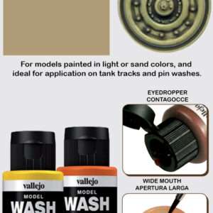 VALLEJO MODEL WASH DARK BROWN 76514 COLORI VALLEJO