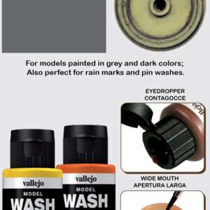 VALLEJO MODEL WASH GREY 76516 COLORI VALLEJO