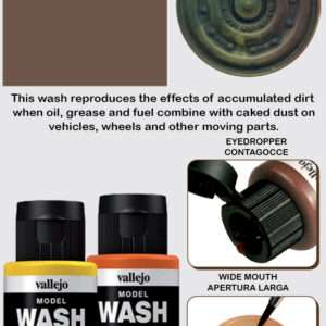 VALLEJO MODEL WASH OILED EARTH 76521 COLORI VALLEJO