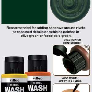 VALLEJO MODEL WASH OLIVE GREEN 76519 COLORI VALLEJO