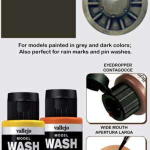 VALLEJO MODEL WASHDARK GREY 76517 COLORI VALLEJO