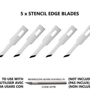 VALLEJO STENCIL EDGE BLADES (5) FOR NO.1 HANDLE ACCESSORI PER MODELLISMO VALLEJO