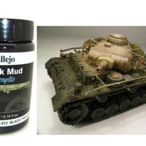 VALLEJO WEATHERING BLACK SPLASH MUD 200ML 26812 ACCESSORI PER MODELLISMO VALLEJO