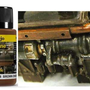 VALLEJO WEATHERING BROWN ENGINE SOOT 40ML 73818 COLORI VALLEJO