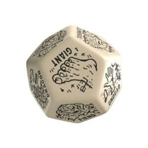 Viridian Jumbo Dice Monster Generator Die D12 Beige Q Workshop