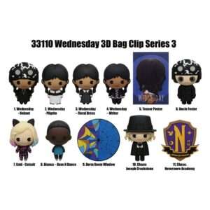 Wednesday  3d Pvc Bag Clips Series 3  Con Figura Int.