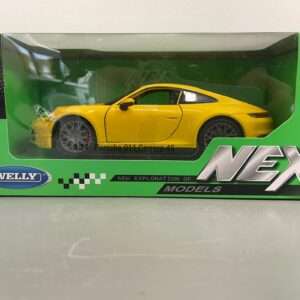 WELLY PORSCHE 911 CARRERA 4S YELLOW 1:24 MODELLINO PRODOTTO DANNEGGIATO