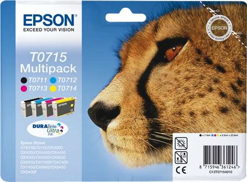 Multipack Originale B/C/M/Y (T0715)
