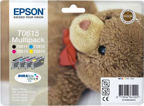 Multipack Originale B/C/M/Y (T0615)