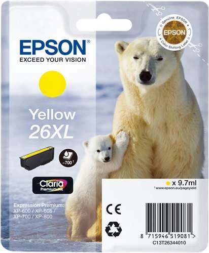 Cartuccia Originale Giallo (26XL)