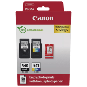 Multipack Originale B/C/M/Y (PG-540 x1 + CL-541 x1) + Carta Foto (50 fogli 10x15cm)