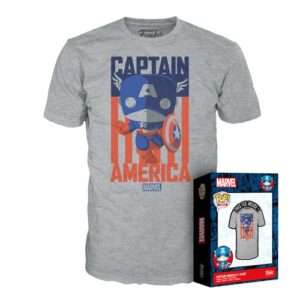 63398 - Marvel - Boxed Tee - Captain America - S Funko Gadget