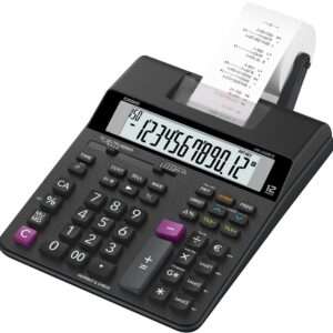Mini calcolatrice scrivente HR-200RCE-W con display a 12 cifre