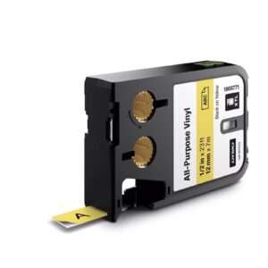 Etichette XTL in vinile Dymo - 12 mm - nero/giallo Originale