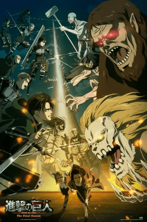 Attack On Titan Paradis vs Marley Poster 52 x 38 cm Gbeye