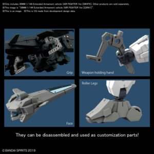 BANDAI MODEL KIT 30MM EX ARM VEHIC AIR FIGHT WHITE 1/144 MODEL KIT