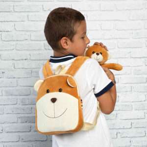 Benji Bear Reversible Zaino Con Peluche 25cm Perletti
