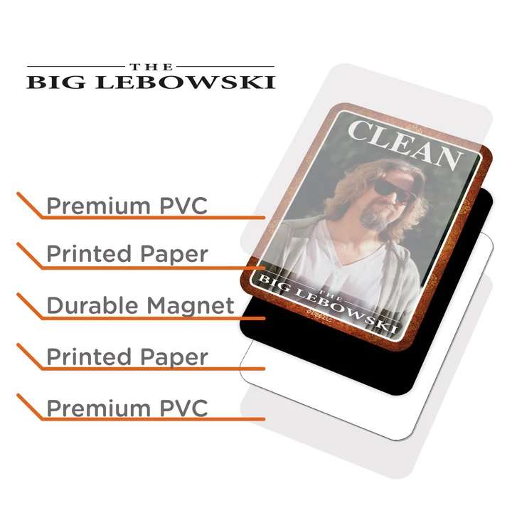 BIG LEBOWSKI DOUBLE SIDED MAGNET MAGNETI AQUARIUS ENT