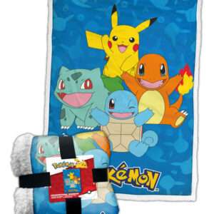 COPERTA SHERPA POKEMON HAPPY CREW 100x150 cm