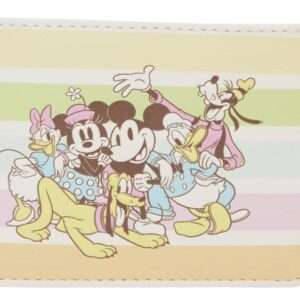 Disney By Loungefly Cardholder Mickey E Friends Arcobaleno Stripes Loungefly
