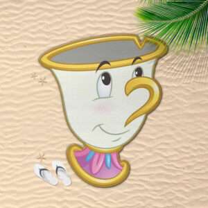 Disney La Bella E La Bestia Chip Microfibra Telo Mare Asciugamano Cerdà