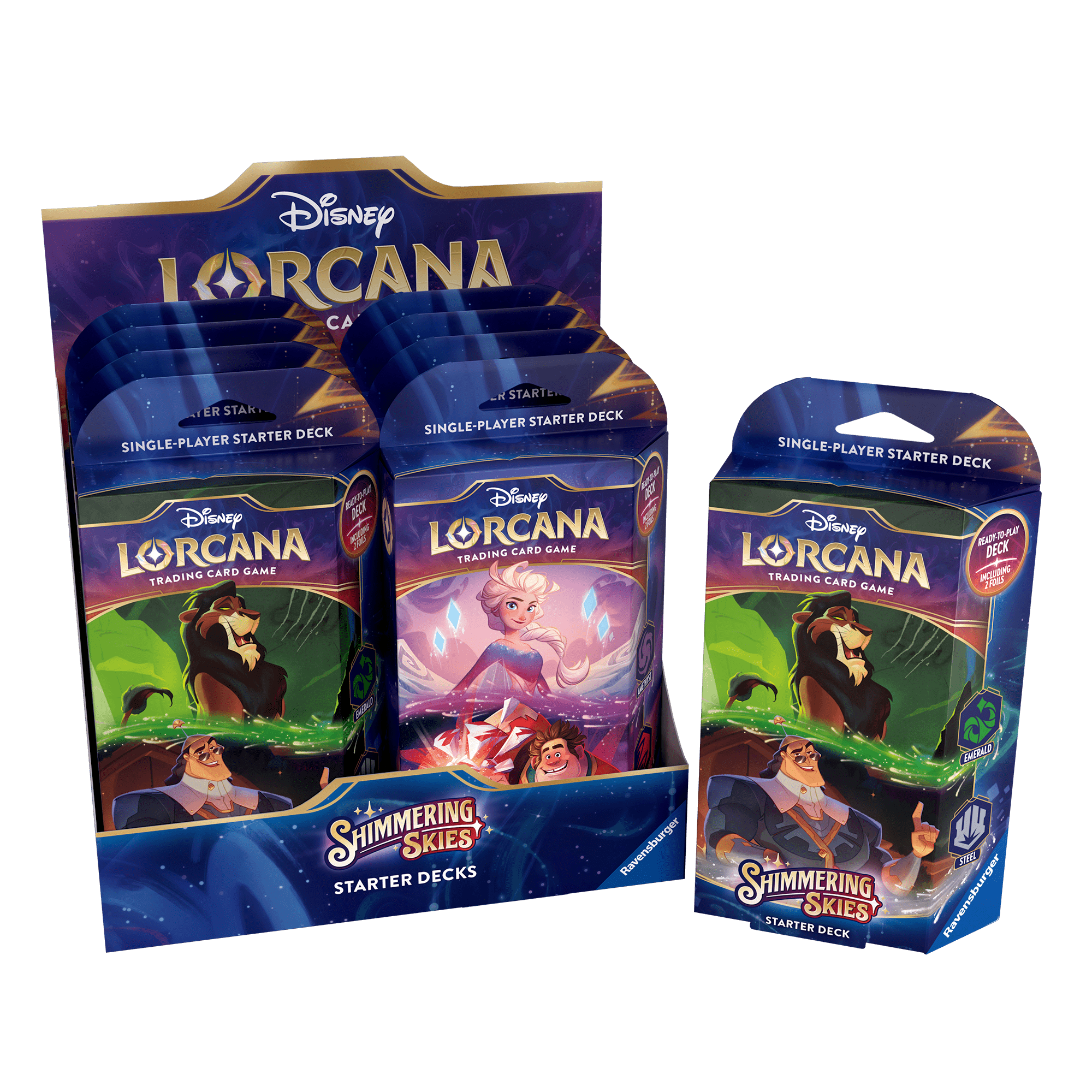 Disney Lorcana Shimmering Skies Starter Deck Display (8) ENG Ravensburger