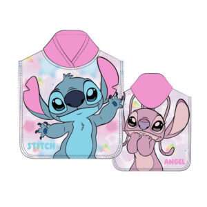 Disney Stitch & Angel Microfibre Poncho Asciugamano Disney