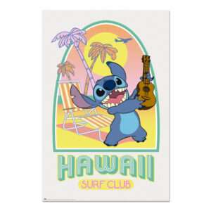 Disney Stitch Hawaii Club Surf poster Erik