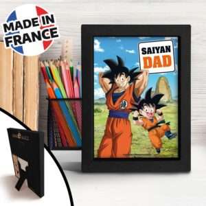 Dragon Ball Super Cornice Kraft Nera Papà Sayan 15 x 20 Cm Abystyle