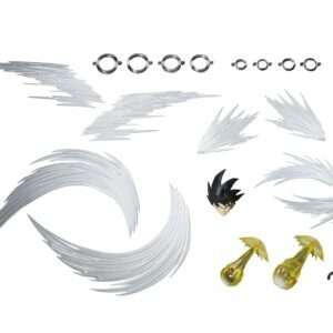 Dragon Ball Z Son Goku Set Accessori con Parti S.h Figuarts ed Effetti Bandai Scatola Rovinata