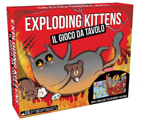 Exploding Kittens : Il Gioco Da Tavolo Gioco Strategico 7+ (ITA) - Asmodee