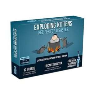 Exploding Kittens Recipes for Disaster Italiano Gioco da Tavolo Scatola Rovinata
