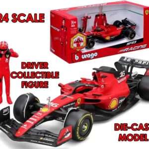 F1 Ferrari Sf-23 Con Leclerc Figura - 1:24 Die-cast Model Modelli In Scala Bburago
