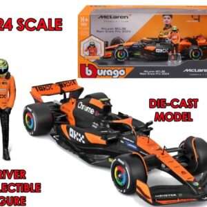 F1 Mc Laren Mcl38 Con Norris Figura - 1:24 Die-cast Model Modelli In Scala Bburago