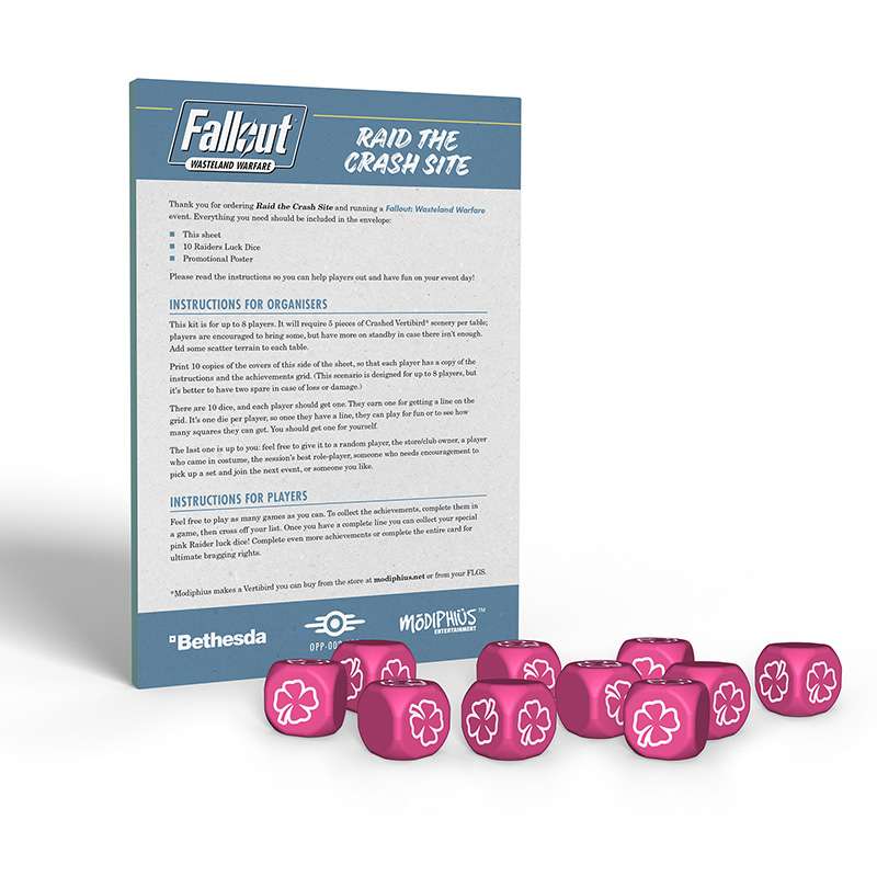 FALLOUT WWW RAIDERS ORGANISED PLAY PACK GIOCO DA TAVOLO MODIPHIUS