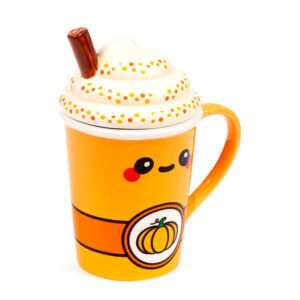 Foodiemals Latte Pumpkin Tazza Con Lid 325ml Puckator