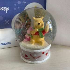 GALVAS 90102 PALLA CON NEVE WINNIE E PIMPI 9 x 12 CM ADDOBBI NATALE
