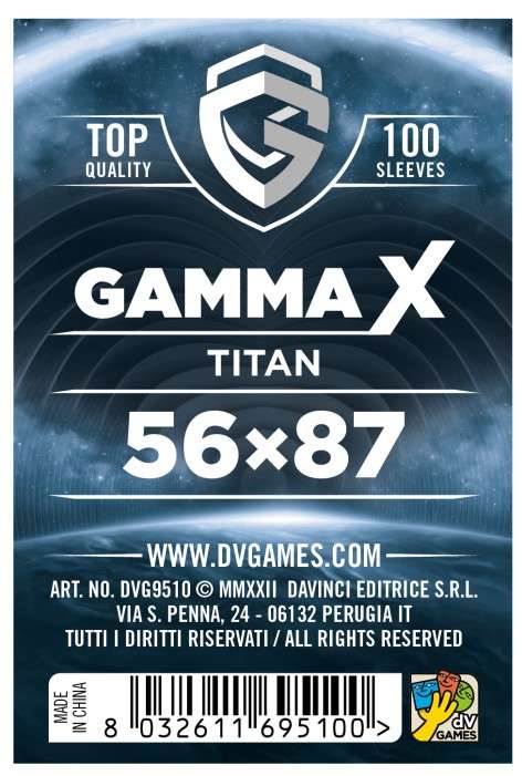 Gamma X Bustine Protettive Titan 56 x 87 mm 100pz Dv Giochi