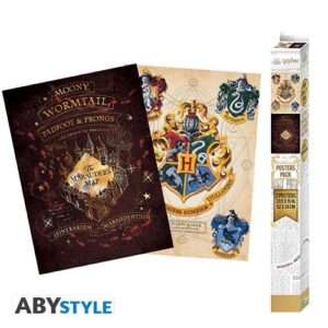 Harry Potter Crest & Marauders Poster 52x38 Cm Abystyle