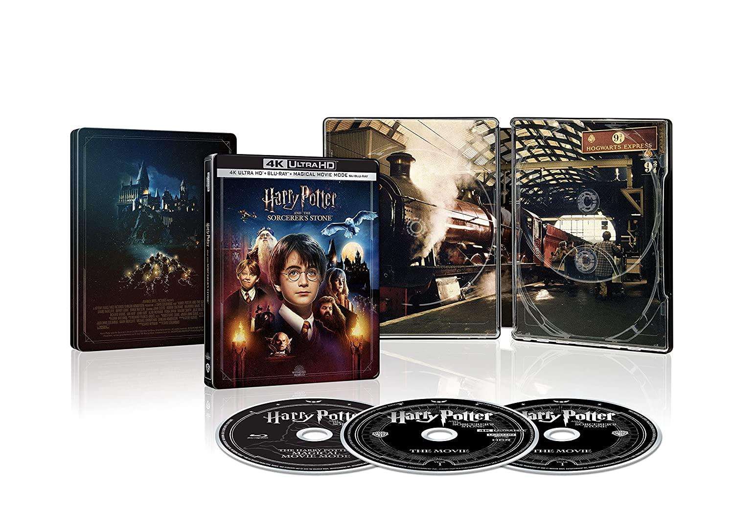 Harry Potter e La Pietra Filosofale 4K Ultra HD + Blu-Ray + Steelbook Warner Bros.