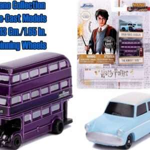 HARRY POTTER – FORD ANGLIA & KNIGHT BUS – 2 VEHICLES SET - DIE-CAST NANO MODELS Modelli In Scala Jada Toys