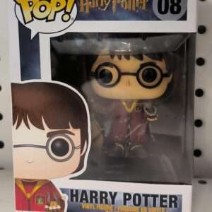 Harry Potter Funko POP Vinile Figura Harry con Divisa da Quidditch 9 Cm Scatola Rovinata