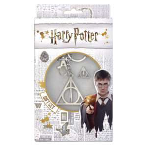 Harry Potter Set Portachiavi e Spilla Doni Della Morte The Carat Shop